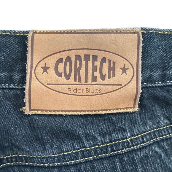 Cortech DSX Motorcycle Jeans Mens 34x34 Dark Wash Double Knee Protective Denim - Picture 6 of 7